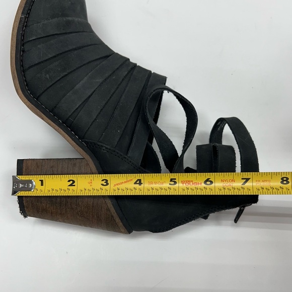 Free People Hybrid Strappy Leather Black Bootie Ankle Booties  EU 38 - Picture 16 of 16